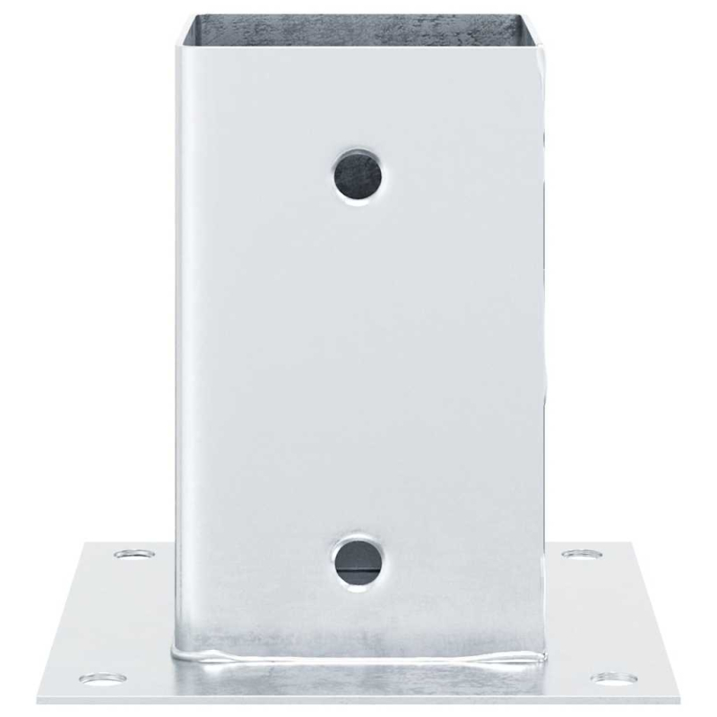 Pfostenträger Quadratisch 4Stk. Silber 91x91mm Verzinkter Stahl