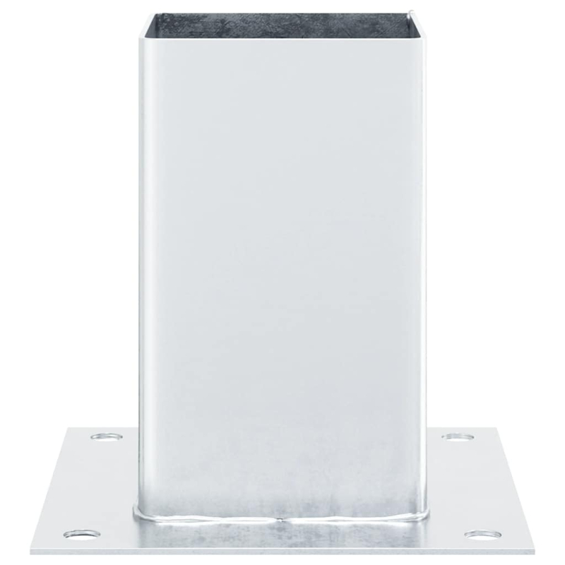 Pfostenträger Quadratisch 4Stk. Silber 91x91mm Verzinkter Stahl
