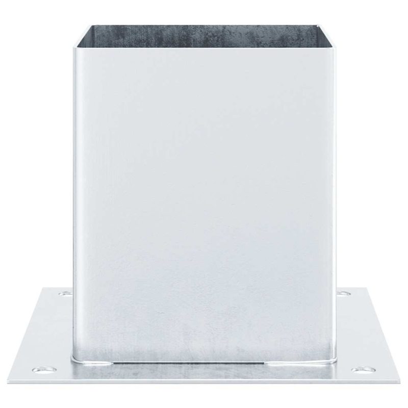 Pfostenträger Quadratisch 4Stk. Silber 101x101mm Stahl Verzinkt