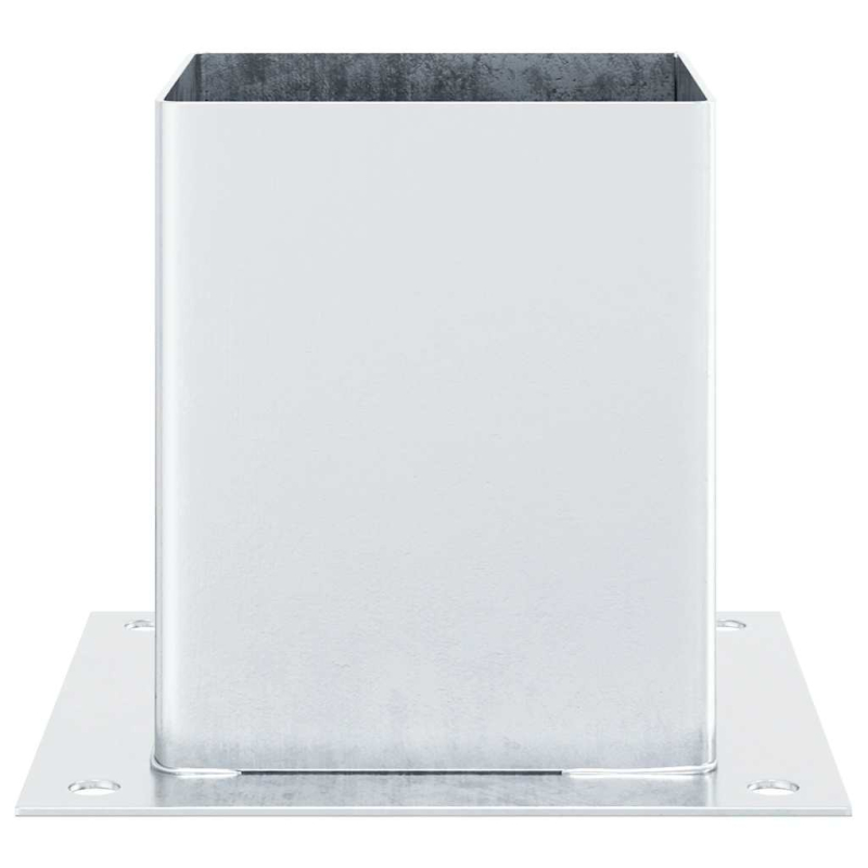 Pfostenträger Quadratisch 4Stk. Silber 121x121mm Stahl Verzinkt