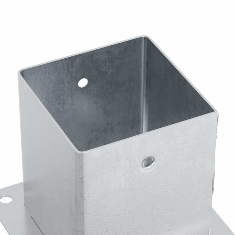 Pfostenträger Quadratisch 4Stk. Silber 121x121mm Stahl Verzinkt