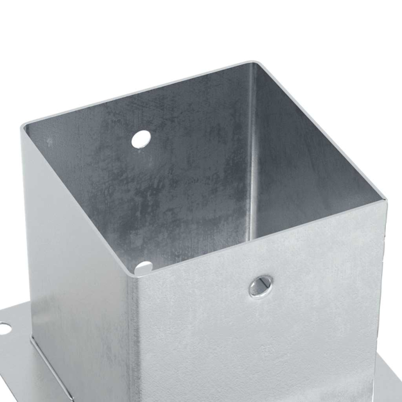 Pfostenträger Quadratisch 4Stk. Silber 141x141mm Stahl Verzinkt