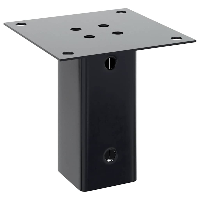 Pfostenträger Quadrat 4 Stk. 71x71 mm Pulverbeschichteter Stahl