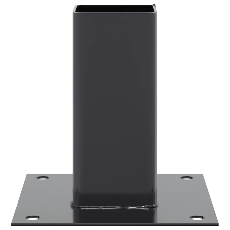 Pfostenträger Quadrat 4 Stk. 71x71 mm Pulverbeschichteter Stahl