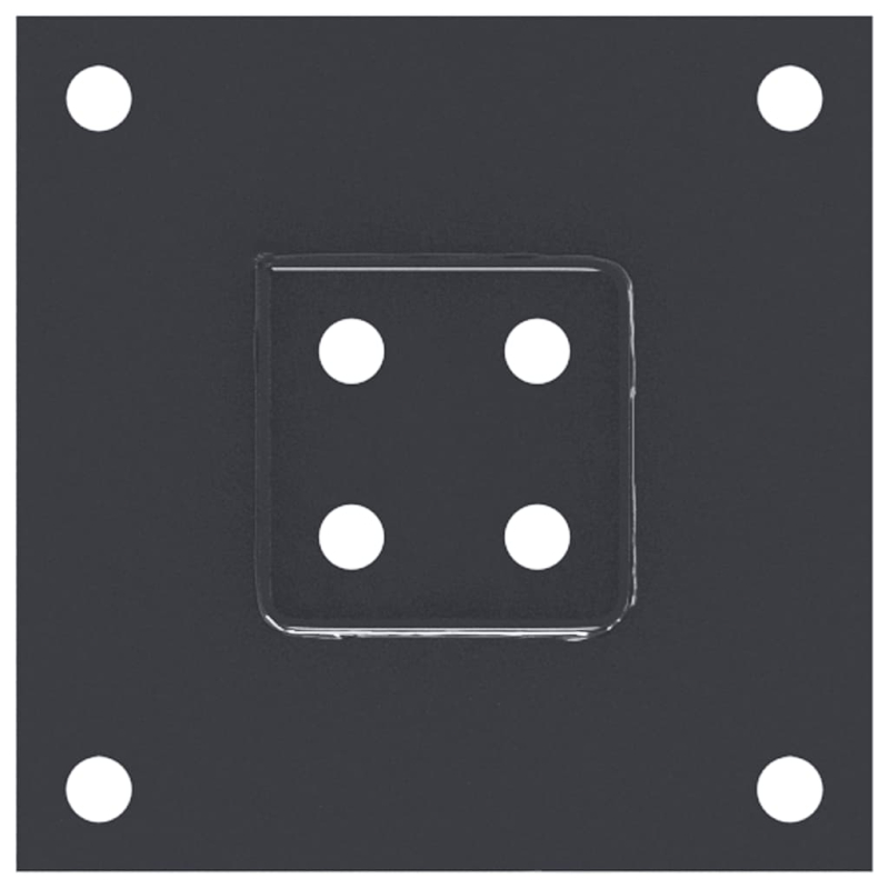 Pfostenträger Quadrat 4 Stk. 71x71 mm Pulverbeschichteter Stahl