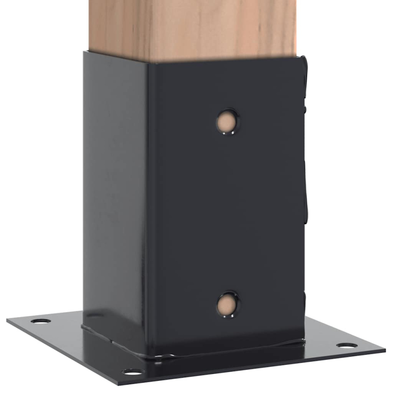 Pfostenträger Quadrat 12 Stk. 81x81mm Pulverbeschichteter Stahl