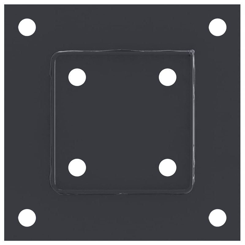 Pfostenträger Quadrat 4 Stk. 91x91 mm Pulverbeschichteter Stahl