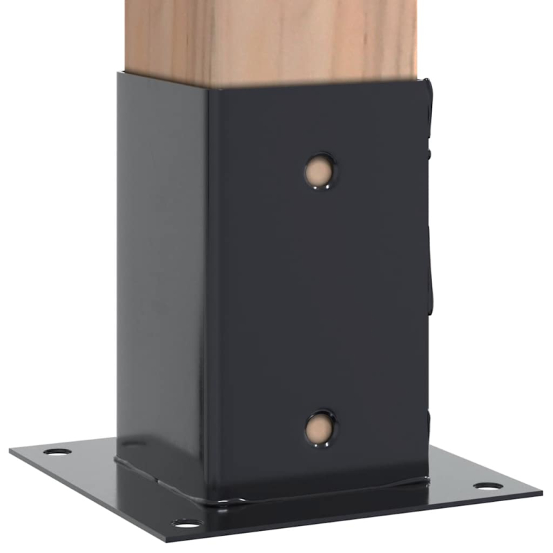 Pfostenträger Quadrat 12 Stk. 91x91mm Pulverbeschichteter Stahl