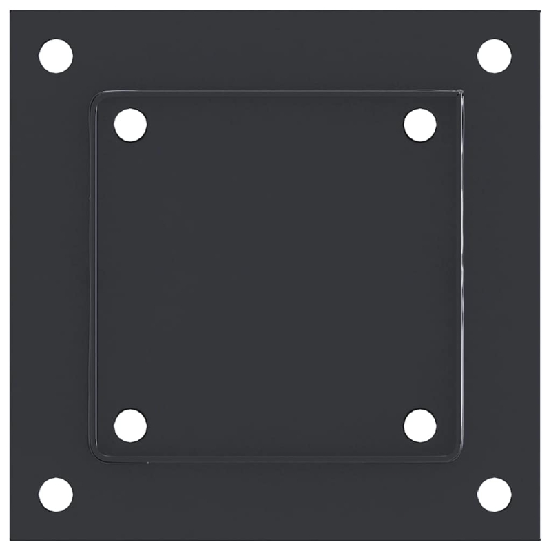 Pfostenträger Quadrat 4 Stk. 121x121 mm Stahl Pulverbeschichtet
