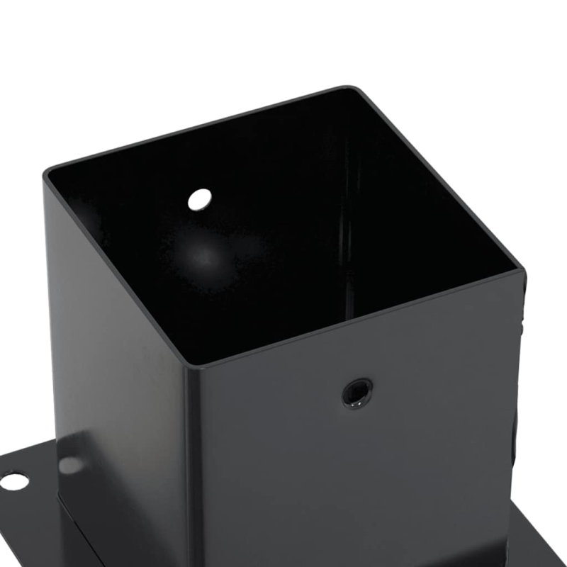 Pfostenträger Quadrat 4 Stk. 121x121 mm Stahl Pulverbeschichtet