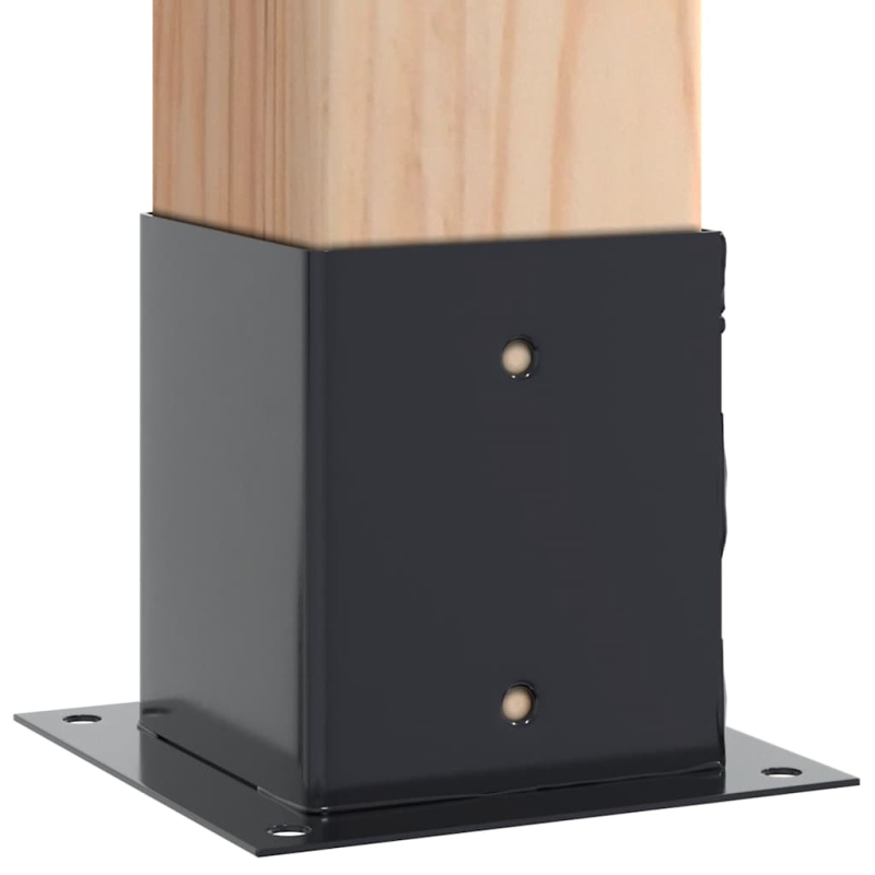 Pfostenträger Quadrat 12 Stk. 121x121mm Stahl Pulverbeschichtet