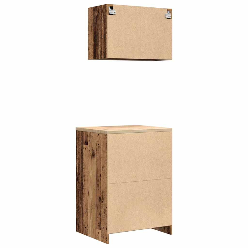 Garagenschränke 2 Stk. Altholz-Optik Holzwerkstoff