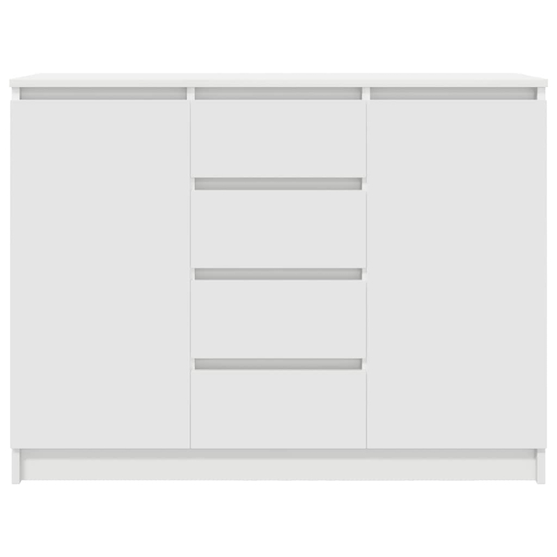 Sideboard mit Schubladen Weiß 100,5x35x76 cm Holzwerkstoff