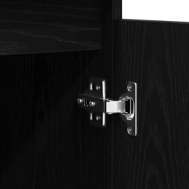 Sideboard mit Schubladen Schwarz Eichen-Optik 100,5x35x76 cm