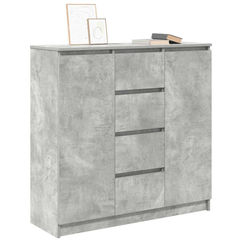 Sideboard mit Schubladen Betongrau 100,5x35x98,5 cm