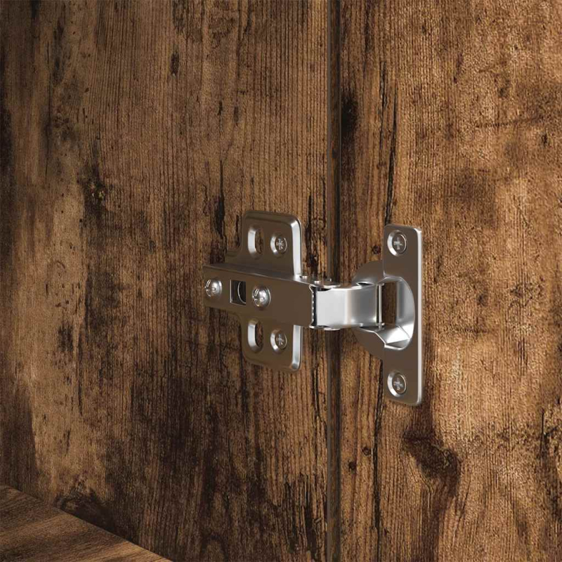 Highboard Räuchereiche 50x35x180 cm Holzwerkstoff