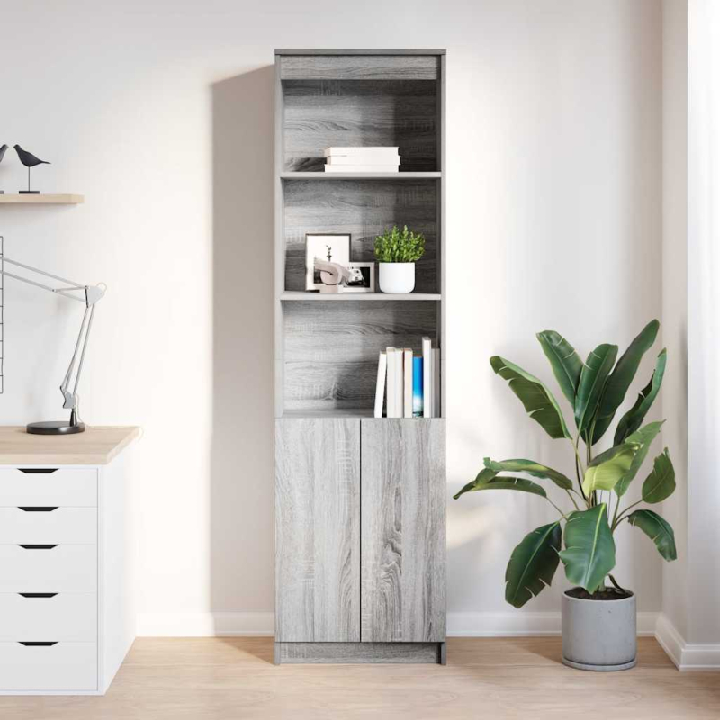 Highboard Grau Sonoma 50x35x180 cm Holzwerkstoff