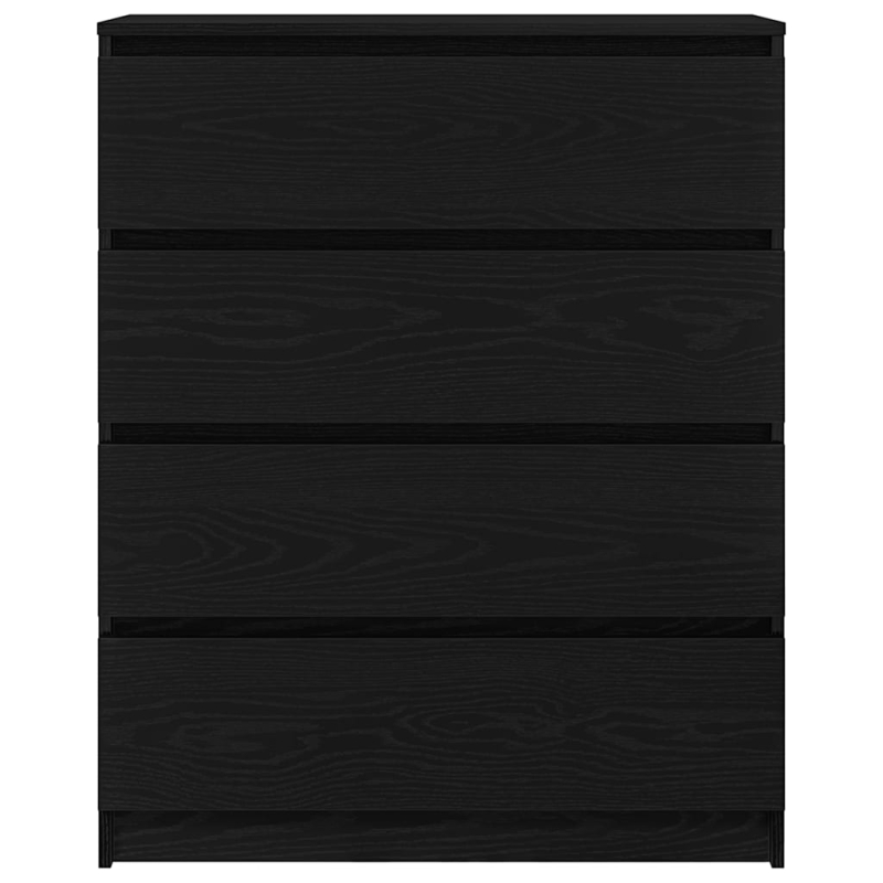 Sideboard Schwarz Eichen-Optik 80x35x99 cm Holzwerkstoff