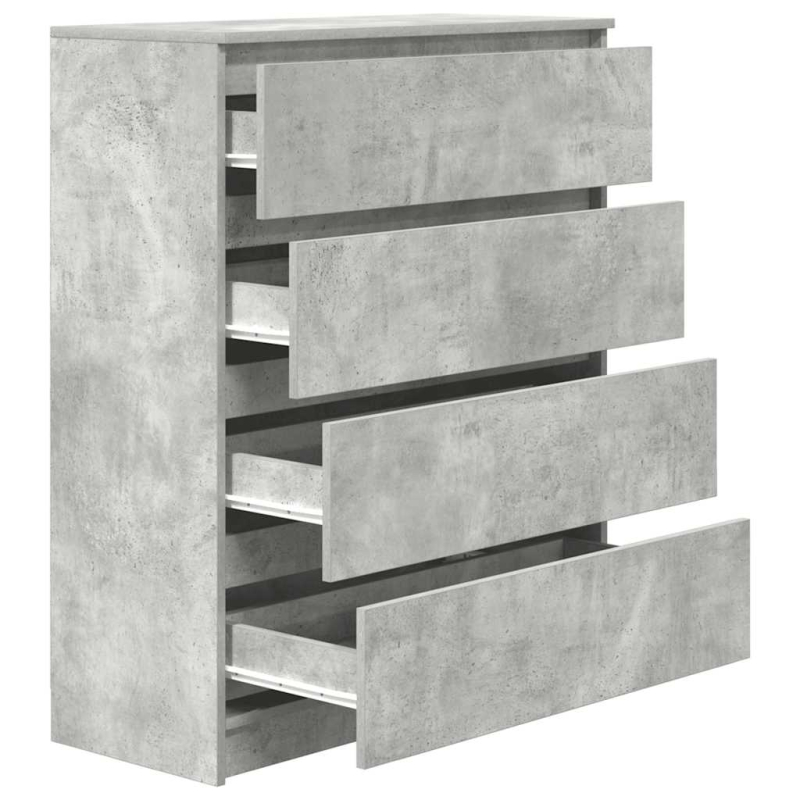 Sideboard Betongrau 80x35x99 cm Holzwerkstoff