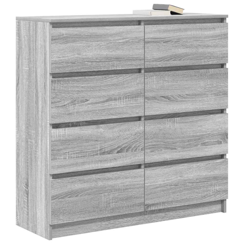 Sideboard Grau Sonoma 100x35x99 cm Holzwerkstoff