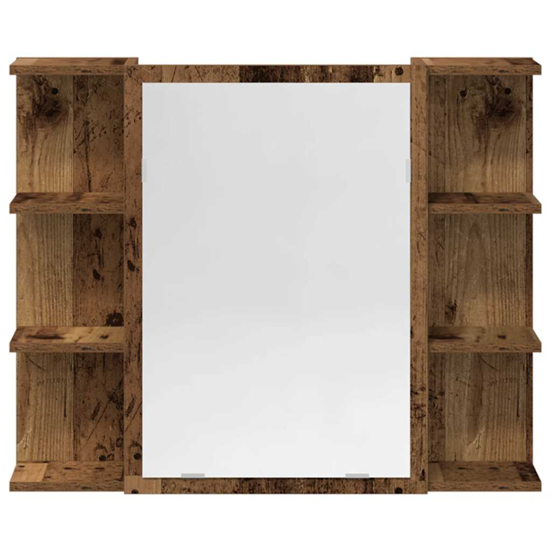 4-tlg. Badmöbel-Set Altholz-Optik Holzwerkstoff