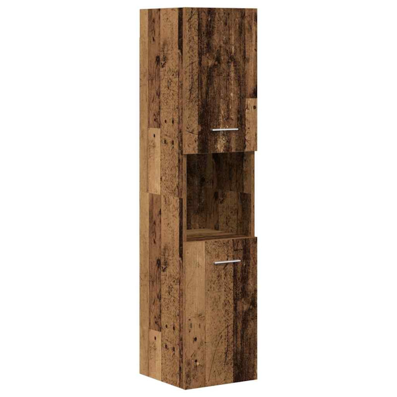 4-tlg. Badmöbel-Set Altholz-Optik Holzwerkstoff