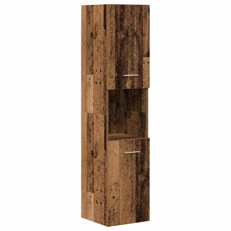 4-tlg. Badmöbel-Set Altholz-Optik Holzwerkstoff