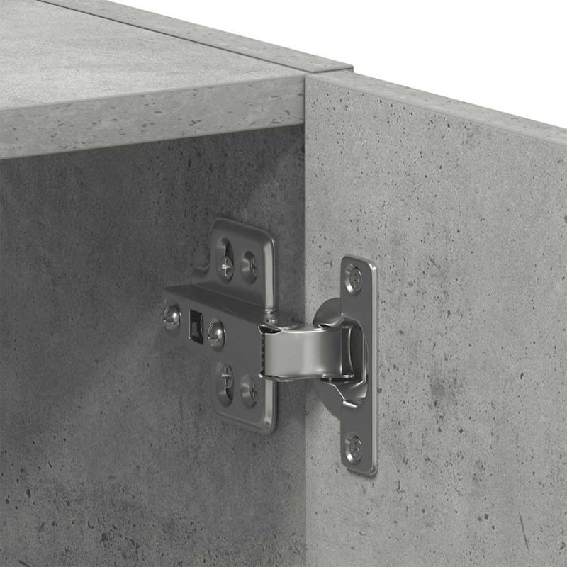 Waschmaschinenschrank Betongrau 64x24x190 cm Holzwerkstoff