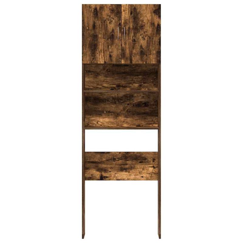 Waschmaschinenschrank Räuchereiche 64x24x190 cm Holzwerkstoff