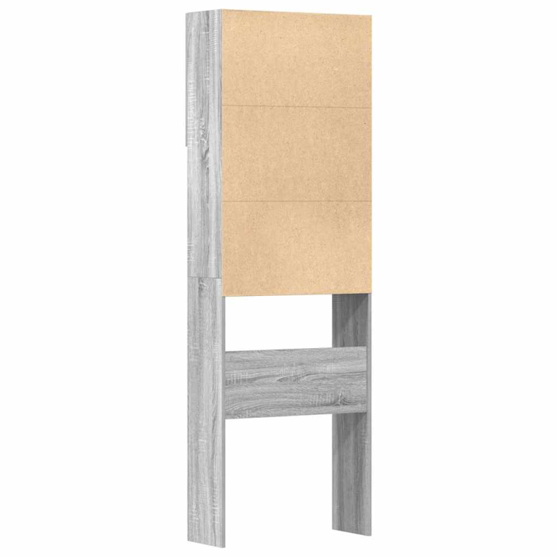 Waschmaschinenschrank Grau Sonoma 64x24x190 cm Holzwerkstoff