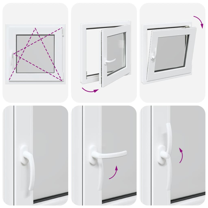 Kellerfenster RISOR 60x60 cm Dreh Kipp DIN Rechts Weiß