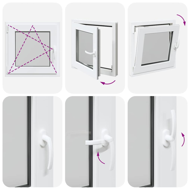 Kellerfenster RISOR 60x60 cm Dreh Kipp DIN Links Weiß