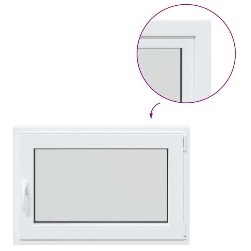 Kellerfenster RISOR 60x80 cm Dreh Kipp DIN Rechts Weiß