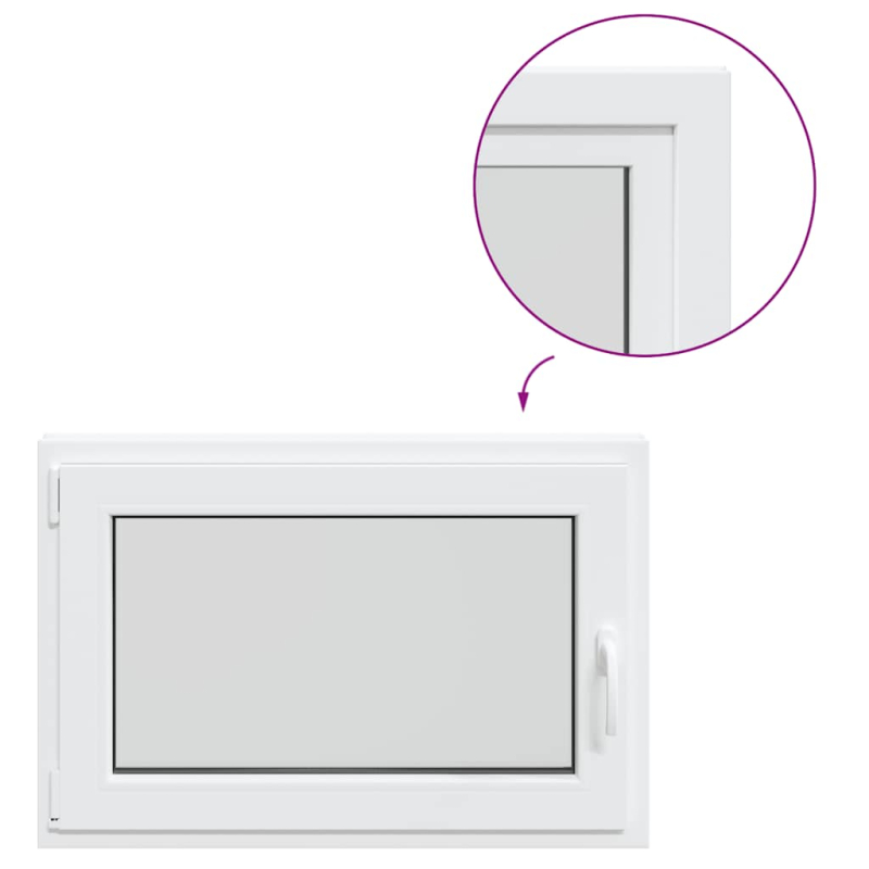 Kellerfenster RISOR 60x80 cm Dreh Kipp DIN Links Weiß