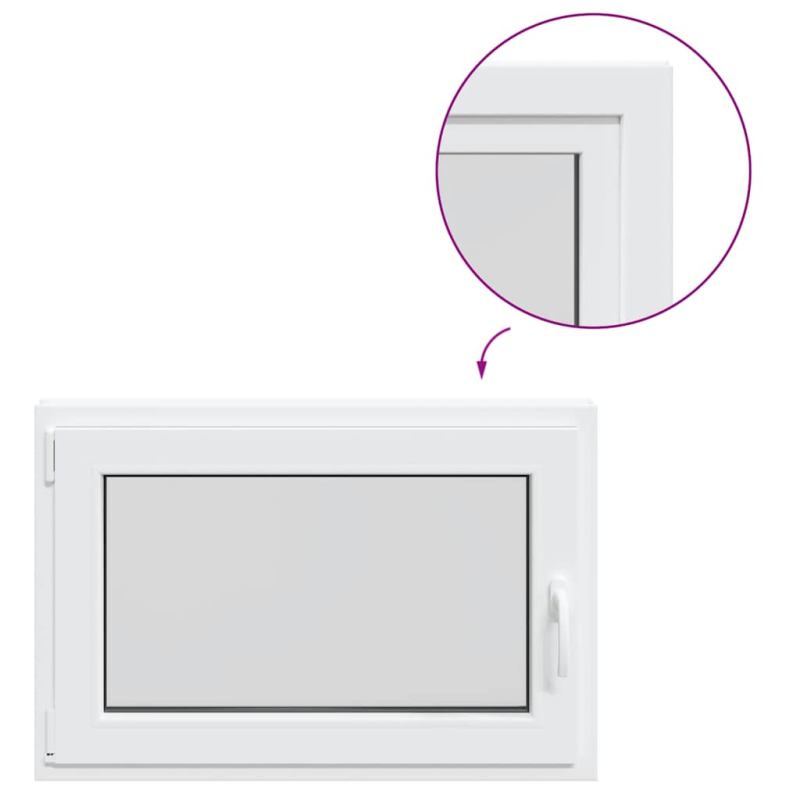 Kellerfenster RISOR 60x90 cm Dreh Kipp DIN Links Weiß