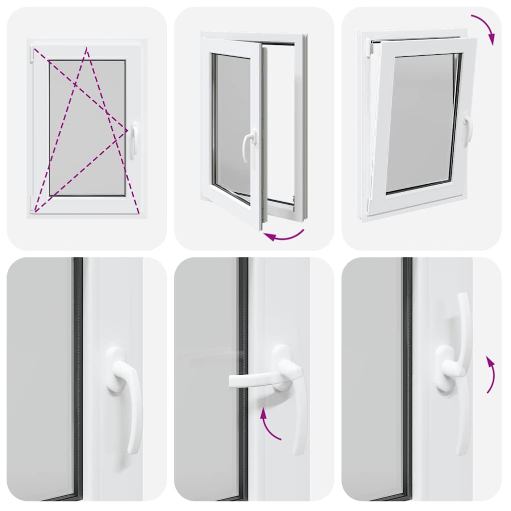 Kellerfenster RISOR 60x100 cm Drehkipp DIN Links Weiß