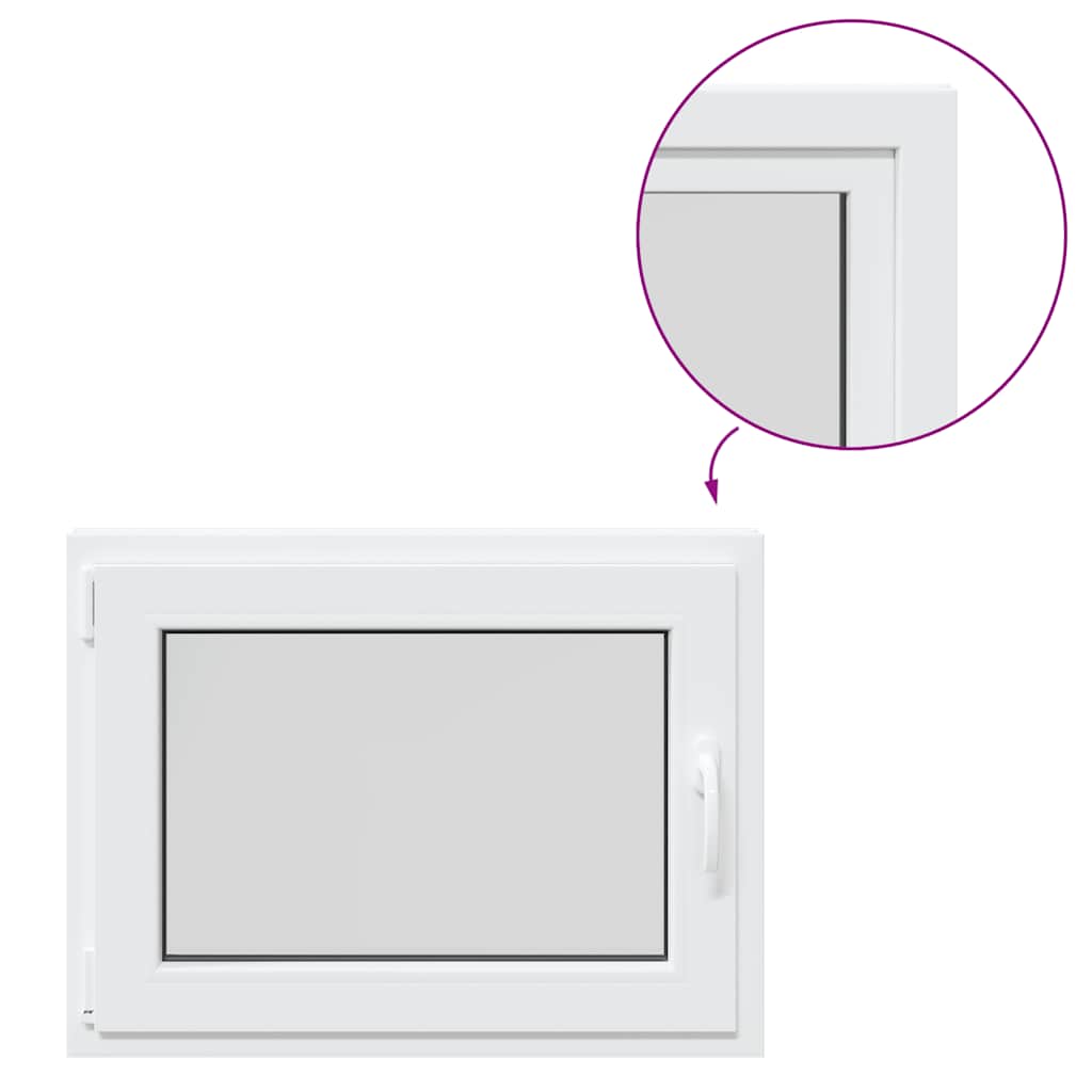 Kellerfenster RISOR 80x50 cm Drehkipp DIN Links Weiß