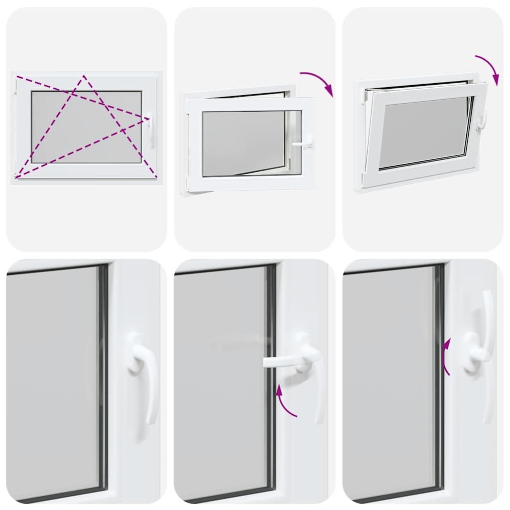 Kellerfenster RISOR 80x50 cm Drehkipp DIN Links Weiß