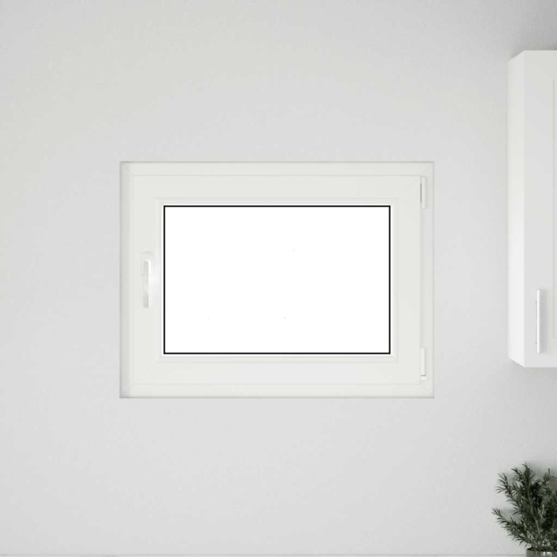 Kellerfenster RISOR 80x60 cm Dreh Kipp DIN Rechts Weiß