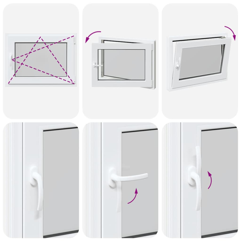 Kellerfenster RISOR 80x60 cm Dreh Kipp DIN Rechts Weiß