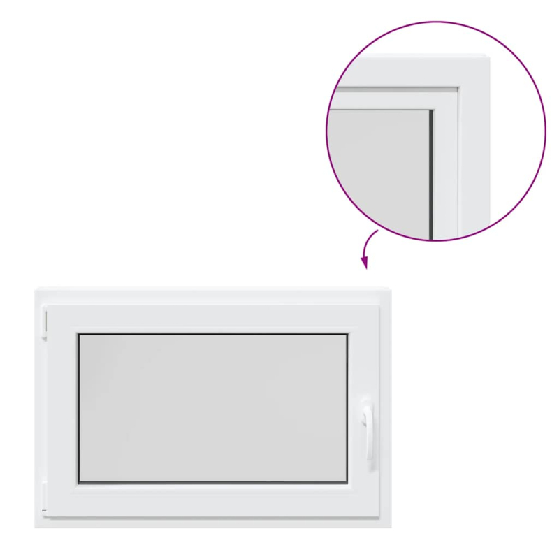 Kellerfenster RISOR 90x60 cm Dreh Kipp DIN Links Weiß