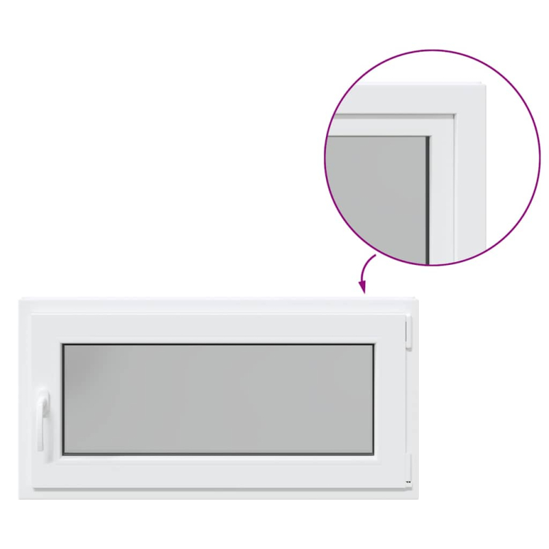 Kellerfenster RISOR 100x50 cm Drehkipp DIN Rechts Weiß