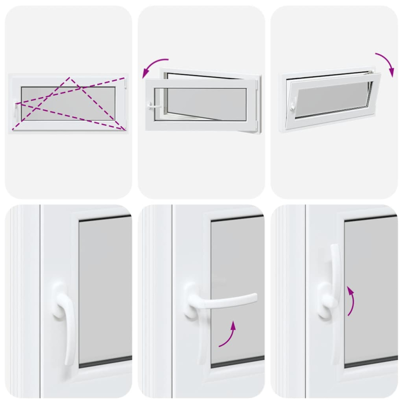 Kellerfenster RISOR 100x50 cm Drehkipp DIN Rechts Weiß