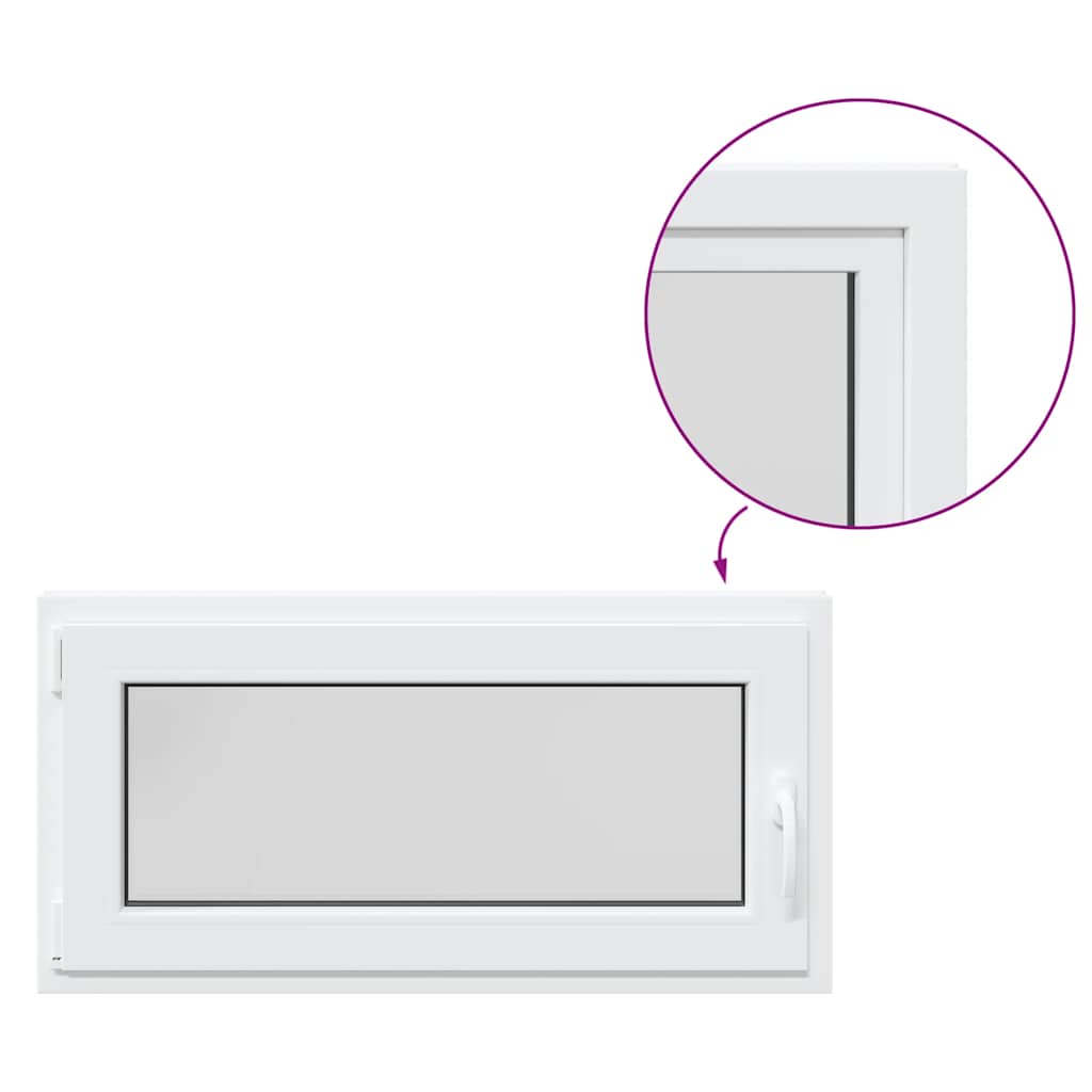 Kellerfenster RISOR 100x50 cm Drehkipp DIN Links Weiß