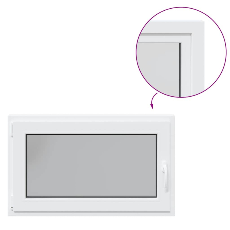 Kellerfenster RISOR 100x60 cm Dreh Kipp DIN Links Weiß