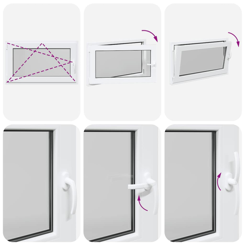 Kellerfenster RISOR 100x60 cm Dreh Kipp DIN Links Weiß