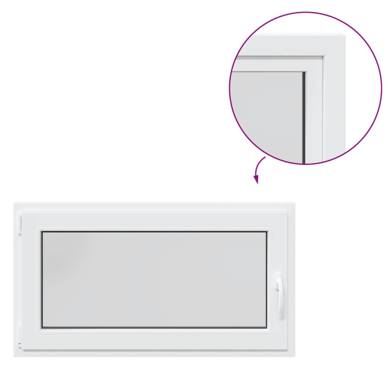 Kellerfenster RISOR 110x60 cm Dreh Kipp DIN Links Weiß