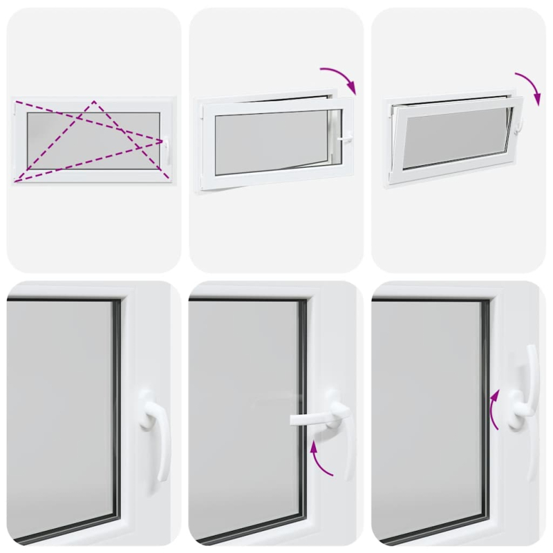 Kellerfenster RISOR 110x60 cm Dreh Kipp DIN Links Weiß