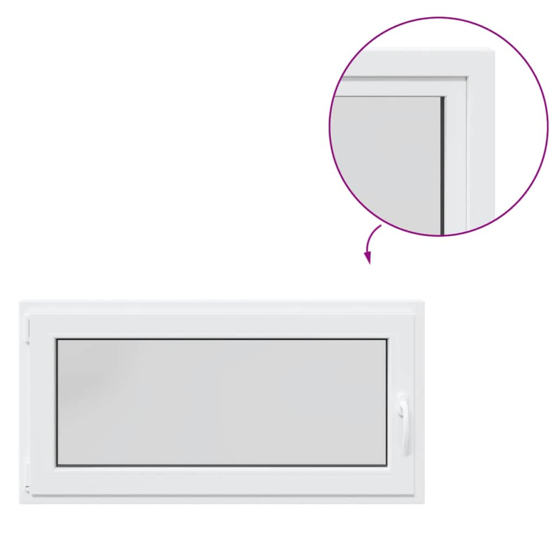 Kellerfenster RISOR 120x60 cm Dreh Kipp DIN Links Weiß