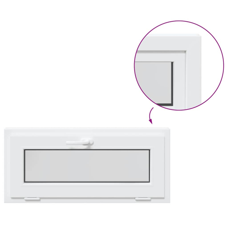 Kellerfenster RISOR 90x40 cm Kipp 2-fach Verglasung Weiß